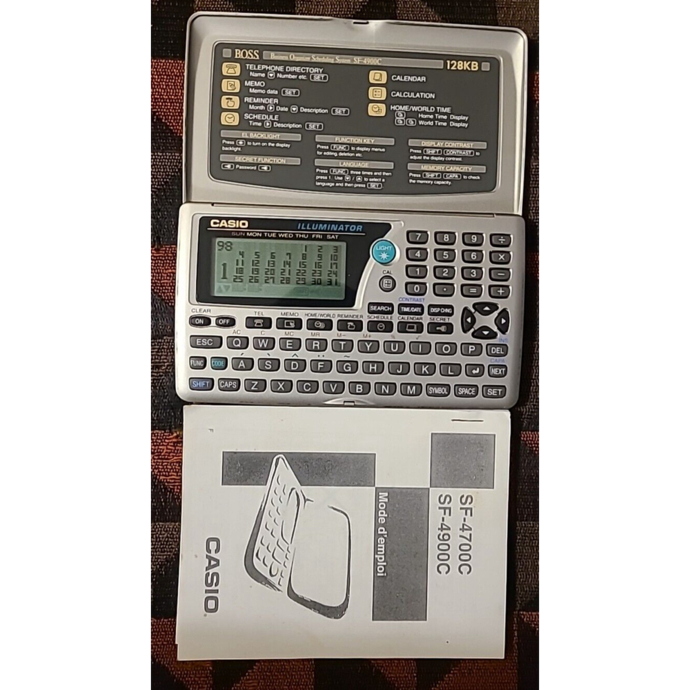 Casio SF4900C Pocket Organizer Multi Language Tested & Working New Batteries